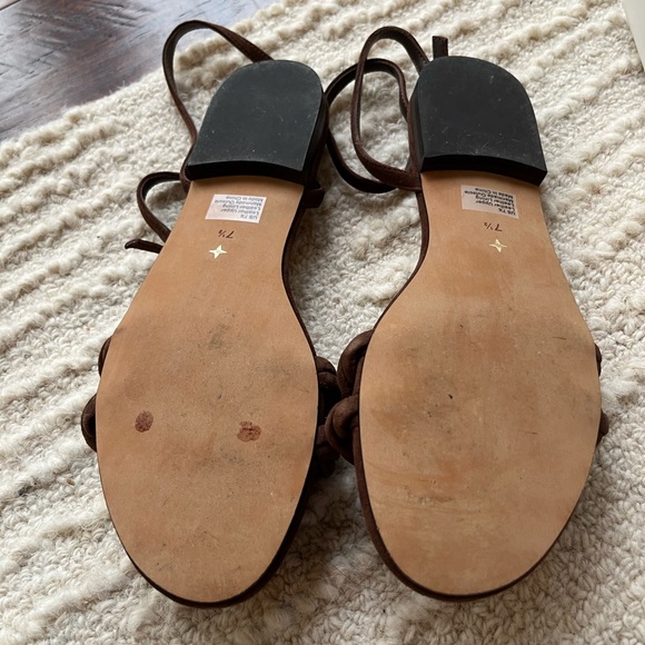 Tuckernuck & Studio McGee Brown Suede Ivy Sandals: SZ 7.5 - Picture 4 of 4